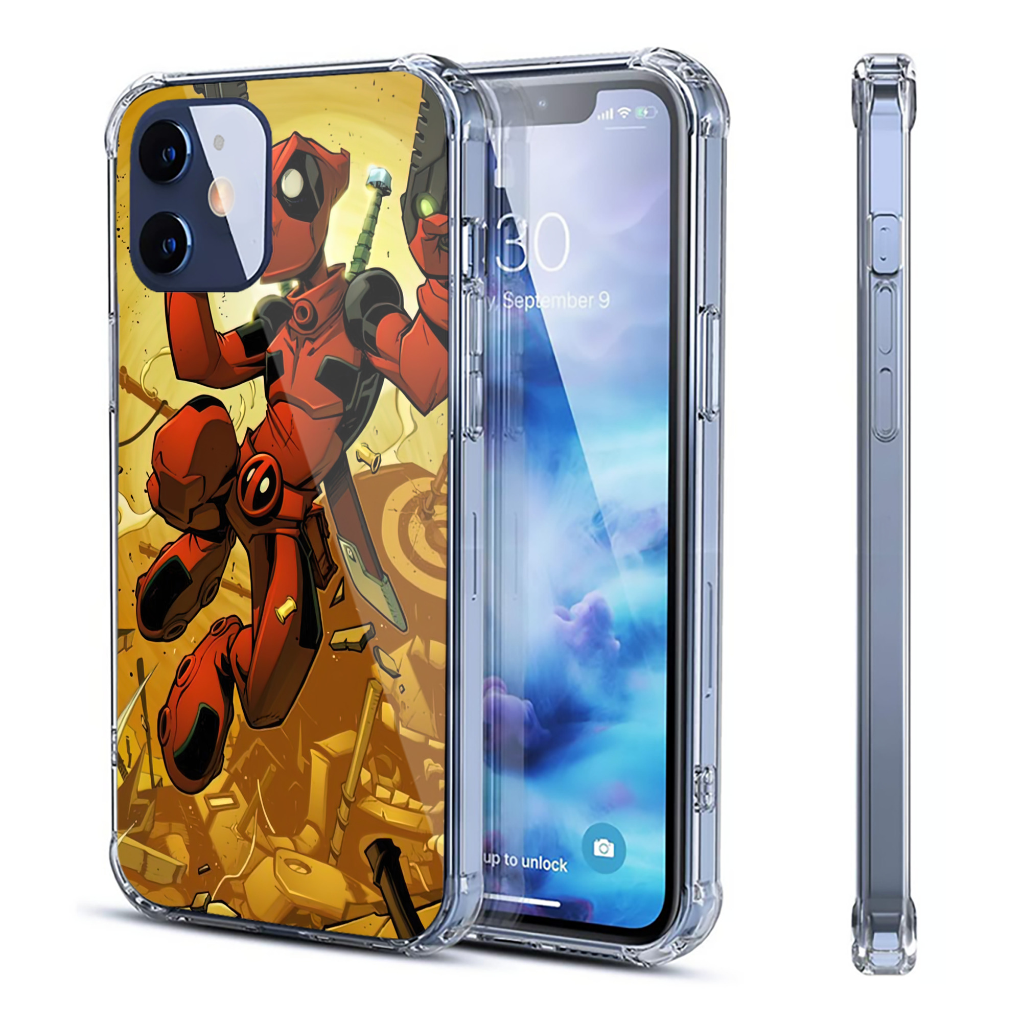 （画像用） Deadpool デッドプール 【iPhone 12シリーズ対応】透明スマホケース（クリアソフトケース）